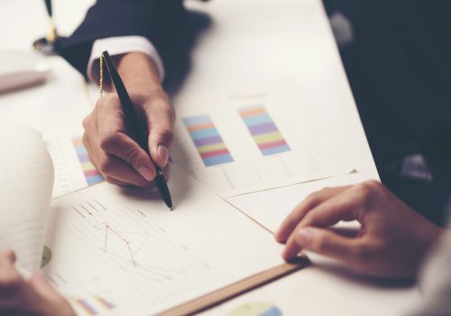 Consultation of businessmen. For business success